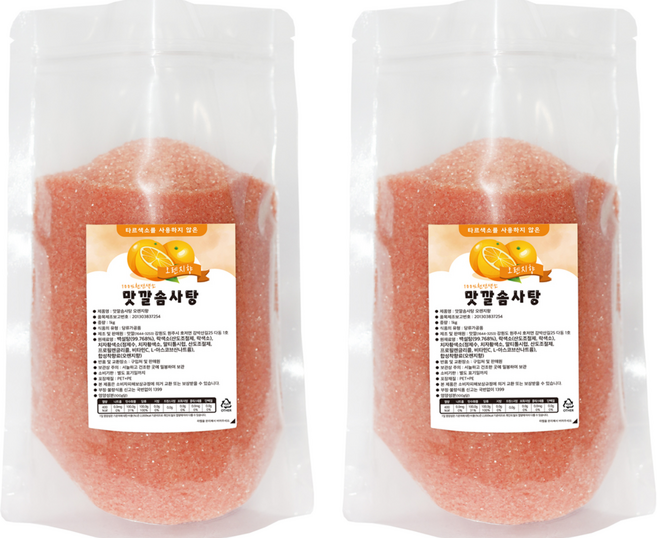 맛깔슈가 솜사탕 설탕 오렌지향, 1kg, 2개