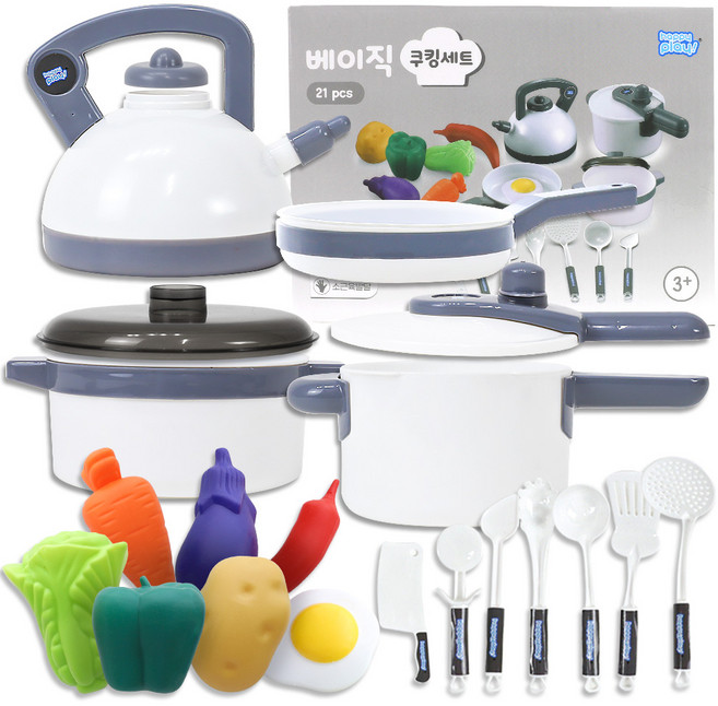해피플레이 베이직 쿠킹세트 21종 세트, 화이트, 1세트