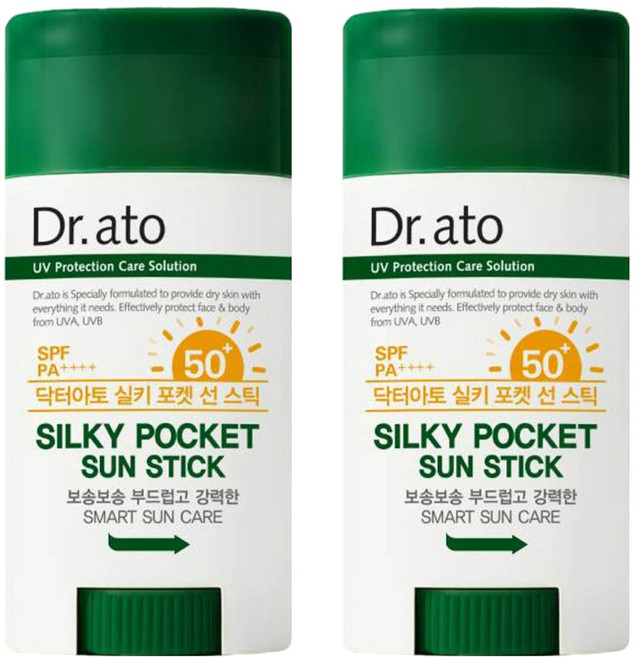 닥터아토 실키 포켓 선 스틱 SPF50+ PA++++, 17g, 2개