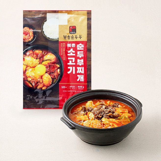 프레시지 북촌 소고기 순두부 찌개, 605g, 1개