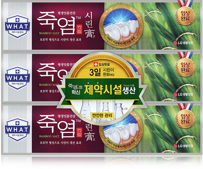 죽염 시린고 밤부솔트 치약, 120g, 3개