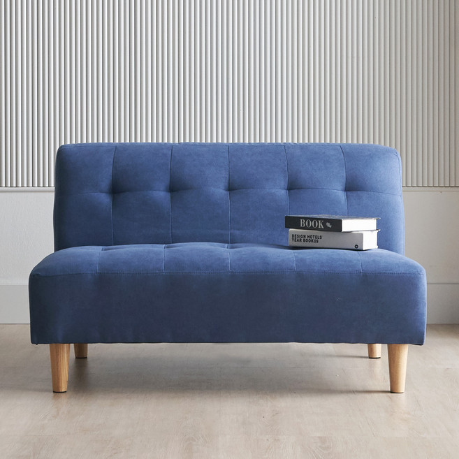 에보니아 112 2인용 소파의자 패브릭, 다크블루