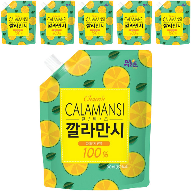 다미즐 클렌즈 깔라만시 농축액 파우치, 500ml, 6개