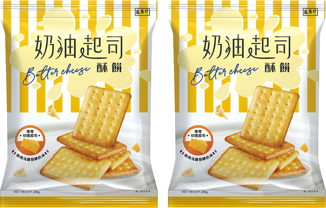 盛香珍 奶油起司酥餅, 280g, 2袋
