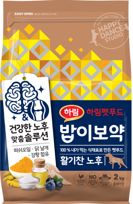 하림펫푸드밥이보약 강아지 기능성 사료, 닭, 2kg, 1개