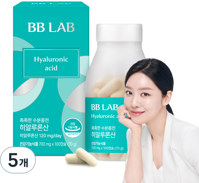BB LAB 科研 水潤保濕玻尿酸, 100錠, 5個
