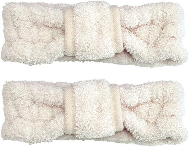 프라임타월 세안 헤어 밴드, 베이지, 2개