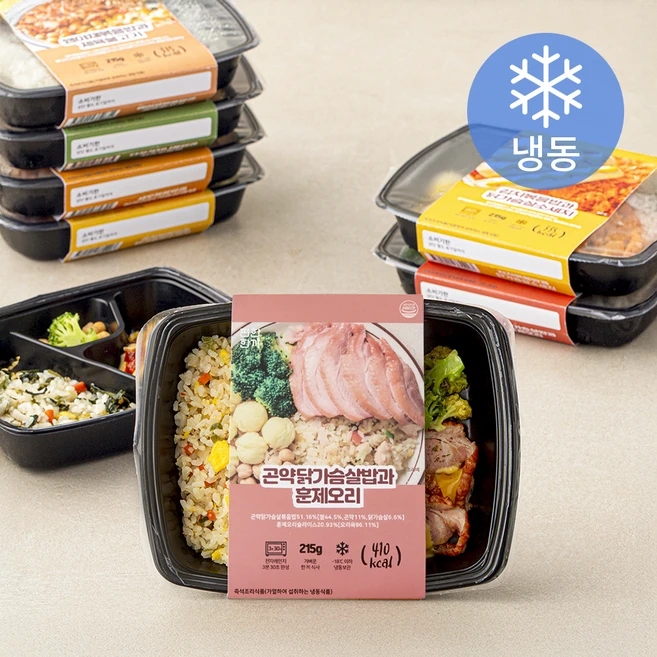 편한한끼 식단도시락 215g x 8개 (냉동), 1.72kg, 1세트 - 쿠팡