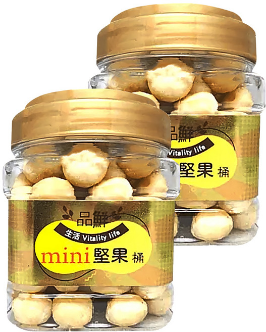品鮮生活 mini堅果桶 原味夏威夷豆, 300g, 2桶