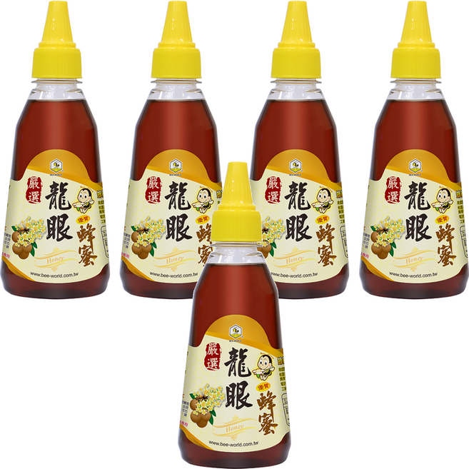 BEE WORLD 蜂蜜世界 嚴選龍眼蜂蜜, 350g, 5瓶