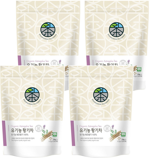 평창다원 유기농 황기차 PLA 생분해 삼각티백, 1.2g, 20개입, 4개