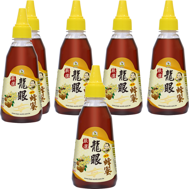 BEE WORLD 蜂蜜世界 嚴選龍眼蜂蜜, 350g, 6瓶