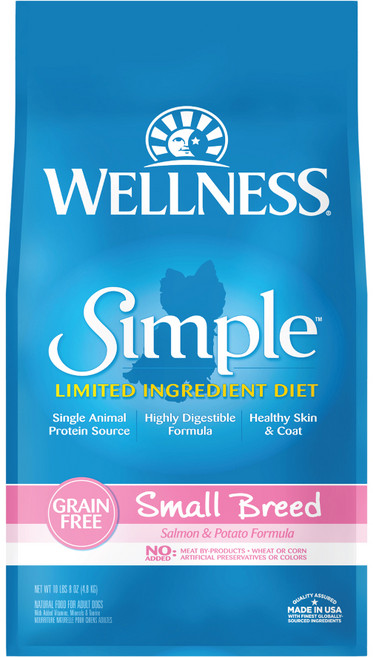 웰니스심플 어덜트 강아지 소형견 건식사료, 연어+감자, 4.8kg, 1개