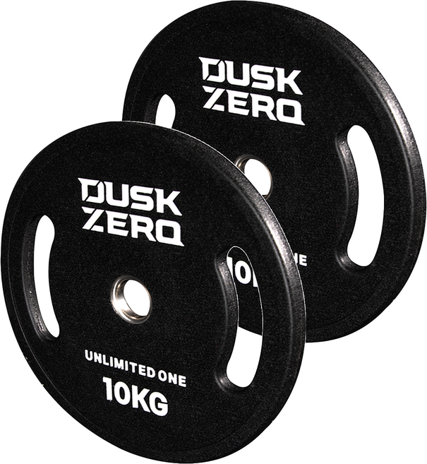 DUSK RACK 纖薄 CPU 聚氨酯槓鈴片, 黑色, 2個, 20kg