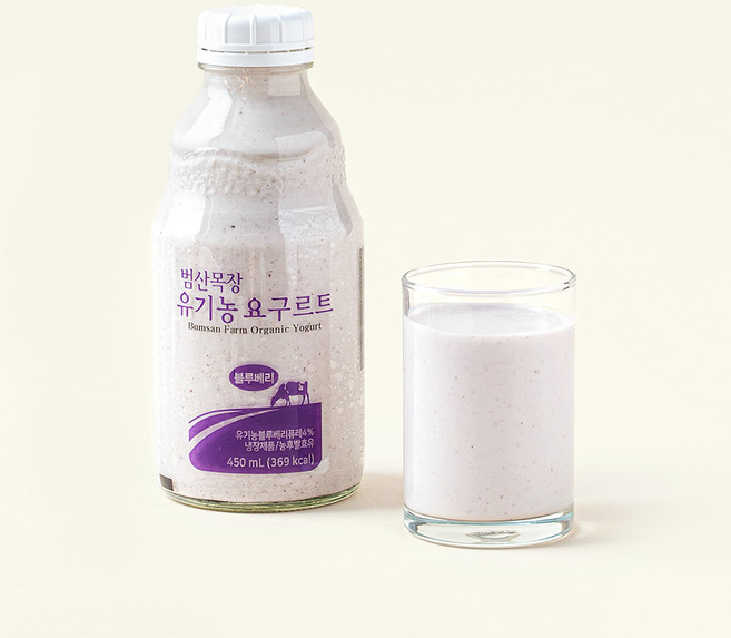 범산목장 유기가공식품인증 블루베리요구르트, 450ml, 1개입, 1개