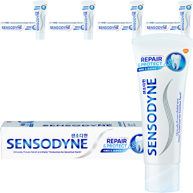 센소다인 리페어 앤 프로텍트 치약, 100g, 5개