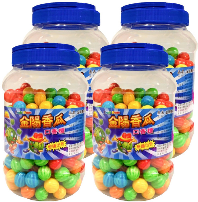 金陽 香瓜風味口香糖 240顆, 768g, 4罐
