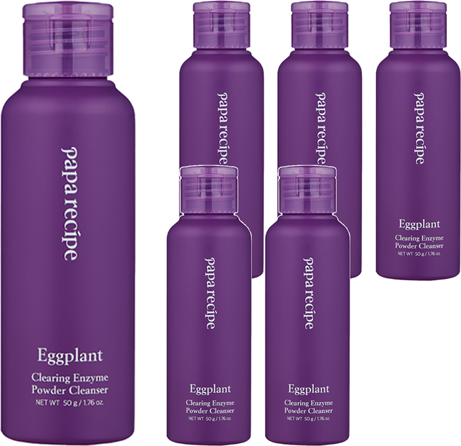 파파레서피 가지 클리어링 효소 파우더 클렌저, 50g, 6개