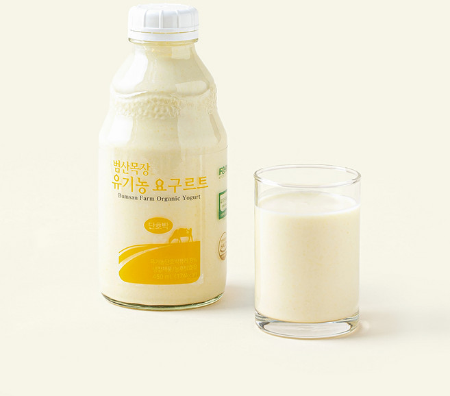 범산목장 유기가공식품인증 단호박 요구르트, 450ml, 1개