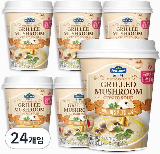 폰타나 그릴드 머쉬룸 컵수프, 20g, 24개
