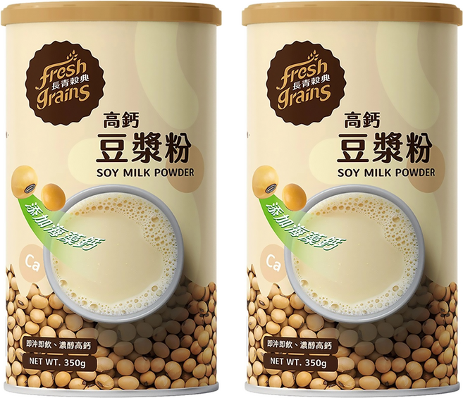 fresh grains 長青穀典 豆漿粉 高鈣, 2罐, 350g