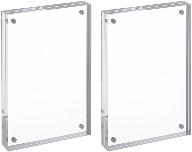 탐사 102x150 4컷 사진 투명 두꺼운 아크릴 액자 디오라마 제작 굿즈, 2개