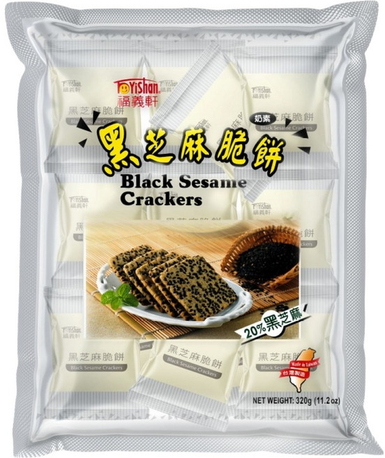 福義軒 黑芝麻脆餅, 320g, 1袋