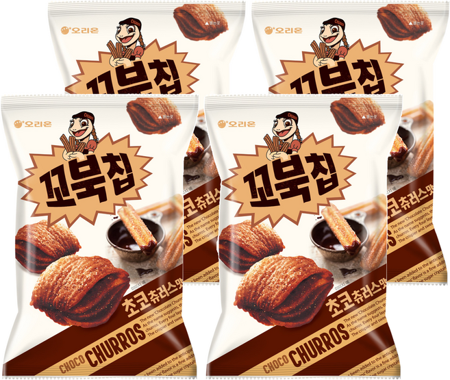 꼬북칩 초코츄러스, 120g, 4개