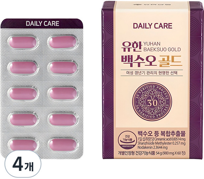 데일리케어 유한 백수오 골드, 60정, 4개