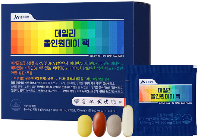 JW중외제약 데일리 올인원데이 팩, 30회분, 60g, 1개