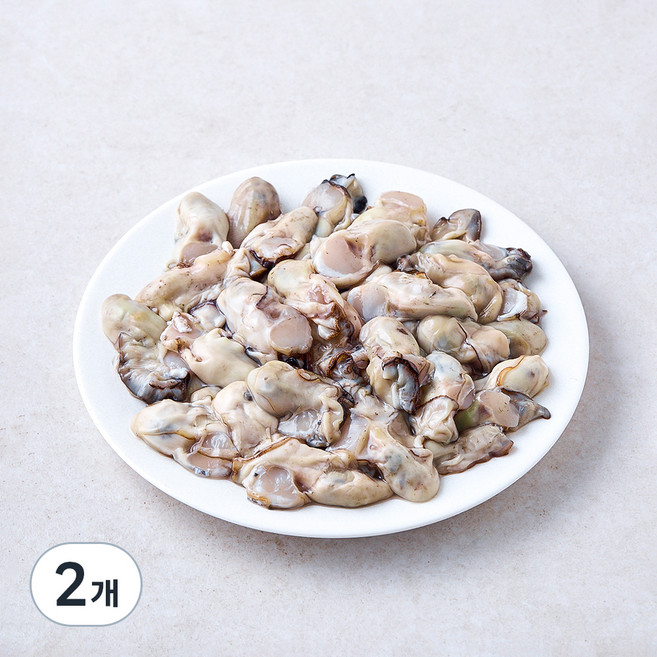 지하암반해수로 씻어낸 가열조리용 생굴 (냉장), 500g, 2개