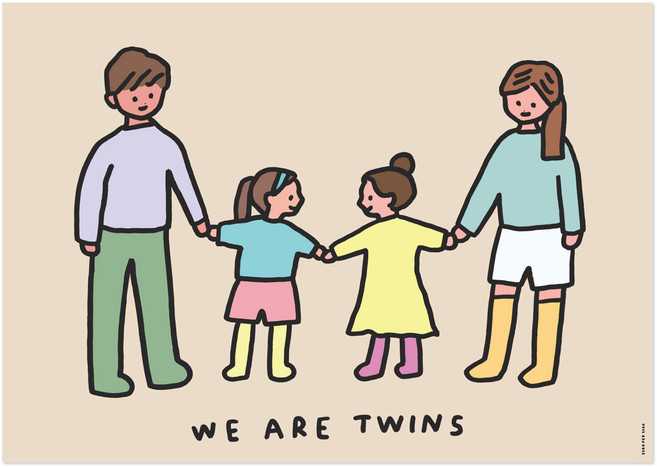제로퍼제로 A3포스터 쌍둥이가족 자매
