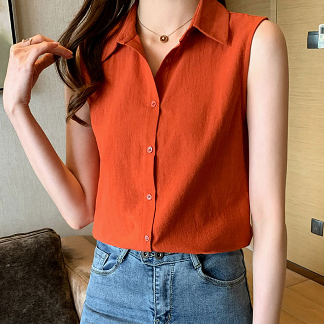 Awesomeful Ella 翻領無袖罩衫