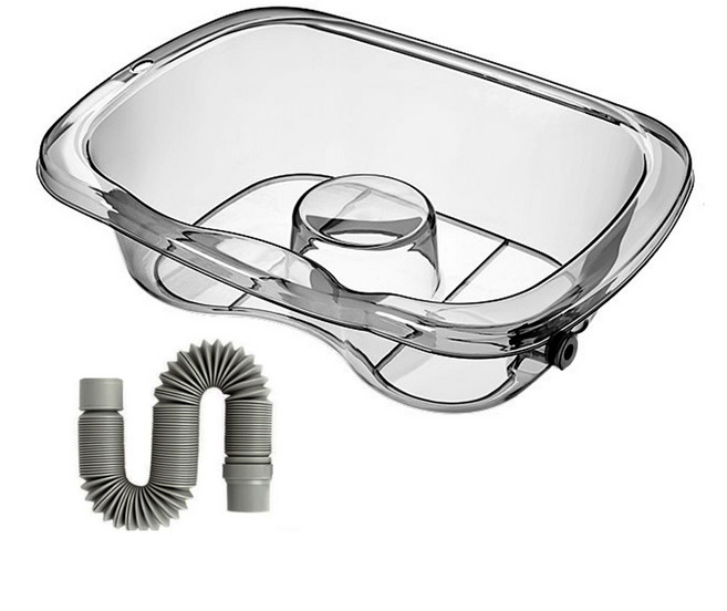 Dr.펠리스제이 노인 샴푸대야 머리 세발기, 그레이, 1개