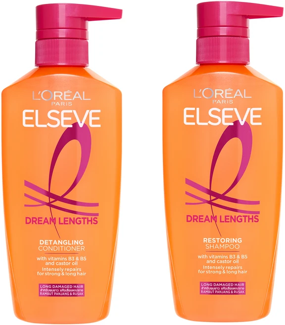 로레알파리 엘세브 드림랭스 샴푸 400ml + 컨디셔닝 헤어팩 375ml, 410ml, 1개 - 쿠팡