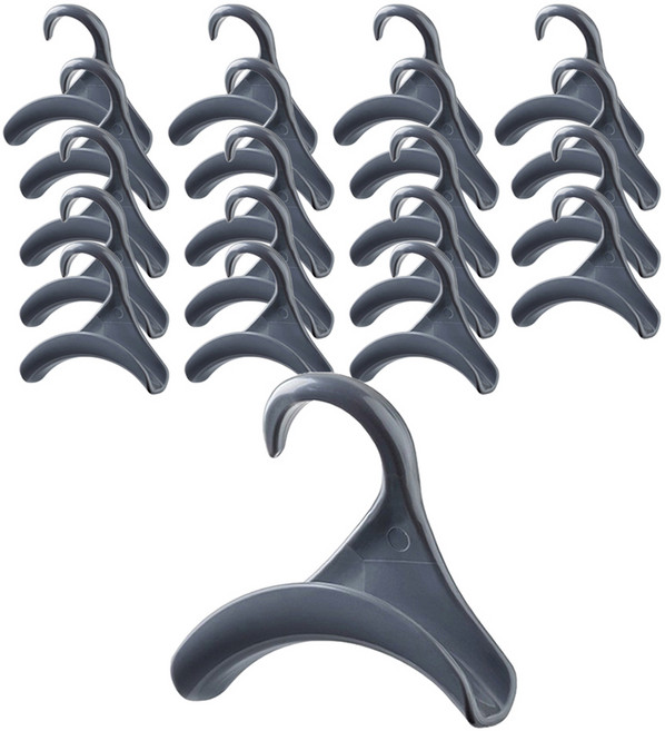 메이크마인 공간활용 플라스틱 옷장 가방걸이, 그레이, 20개