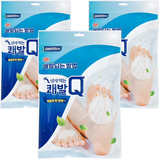 쾌발 Q 냄새먹는 풋케어 패드, 60매입, 3개