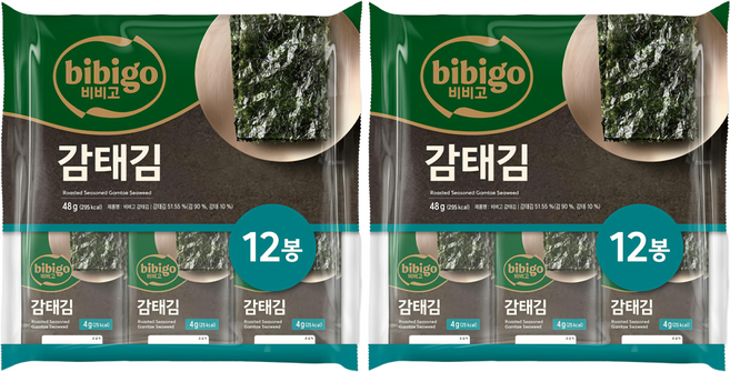 비비고 감태김 12p, 48g, 2개
