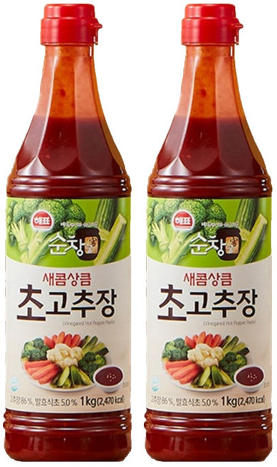 해표 순창 궁 새콤상큼 초고추장, 1kg, 2개