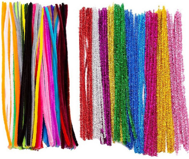 마다꾸미 컬러모직 공예철사, 10색 + 9색글리터, 200개