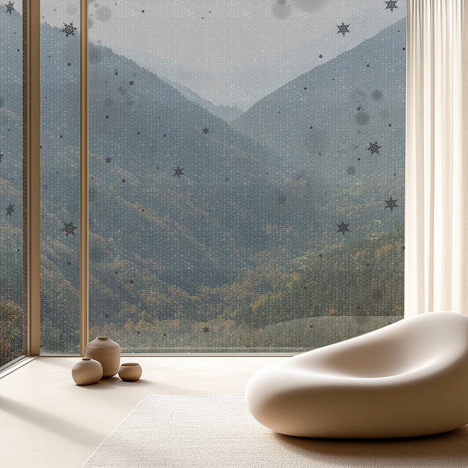 홈트너 물 없이 붙이는 창문에어캡 단열뽁뽁이 점착형 7중 겨울몽 블랙, 1개