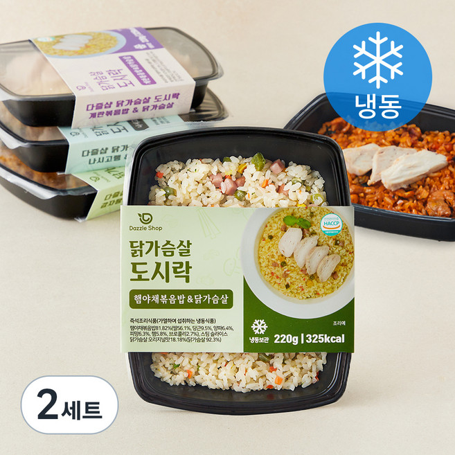 다즐샵 닭가슴살 도시락 220g x 5종 B세트 (냉동), 1.1kg, 2세트