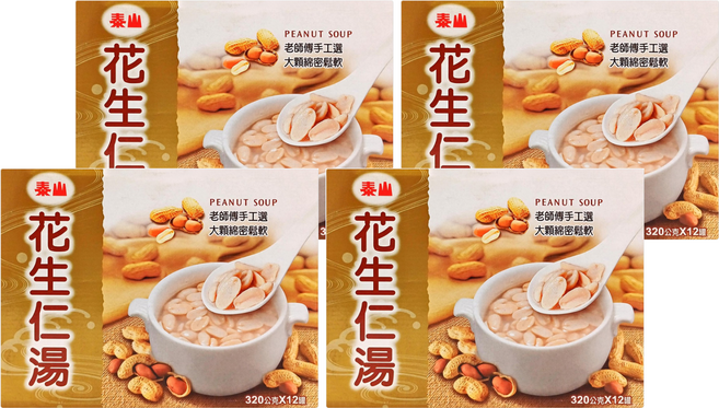 TAISUN 泰山 花生仁湯禮盒 12罐, 3.84kg, 4盒