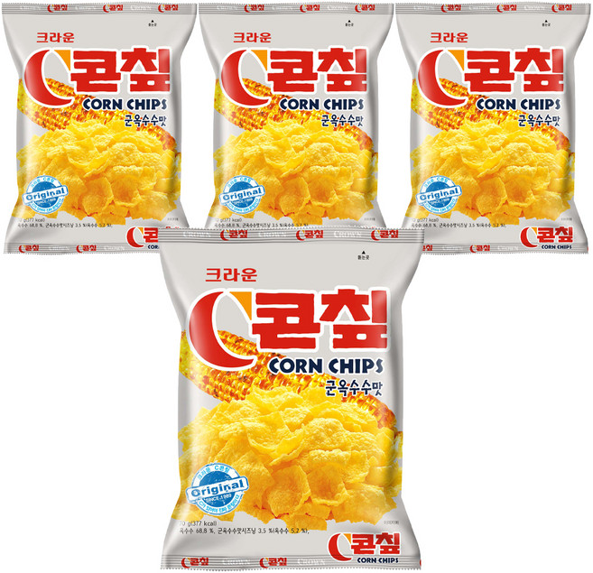 콘칲 크라운 C콘칲 군옥수수맛, 70g, 4개