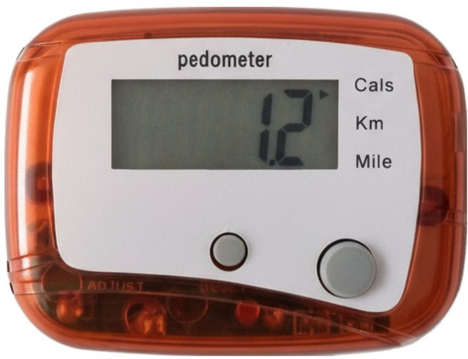 셀리빙 러닝 걷기 디지털 만보기, 레드, 1개