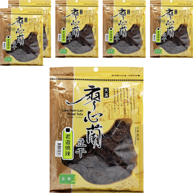 大溪廖心蘭豆干 老道燒辣 大, 400g, 6包