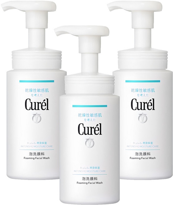Curel 珂潤 潤浸保濕 洗顏慕絲, 150ml, 3瓶