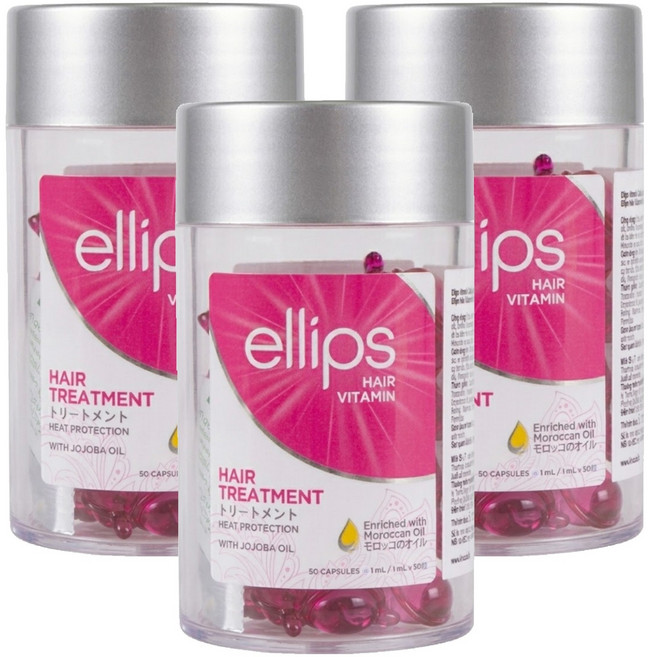 ellips 意立詩 經典膠囊護髮油 粉玫瑰 50入, 3組, 50ml