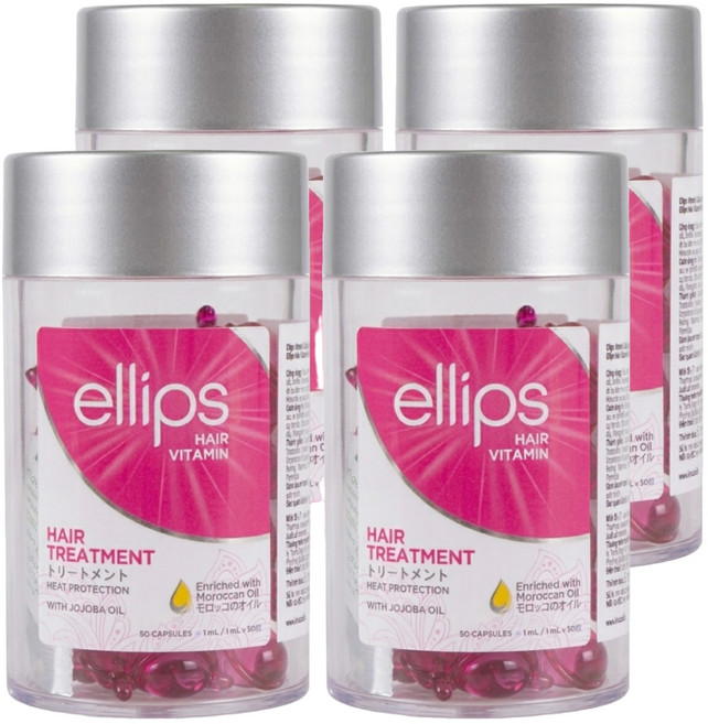 ellips 意立詩 經典膠囊護髮油 粉玫瑰 50入, 4組, 50ml