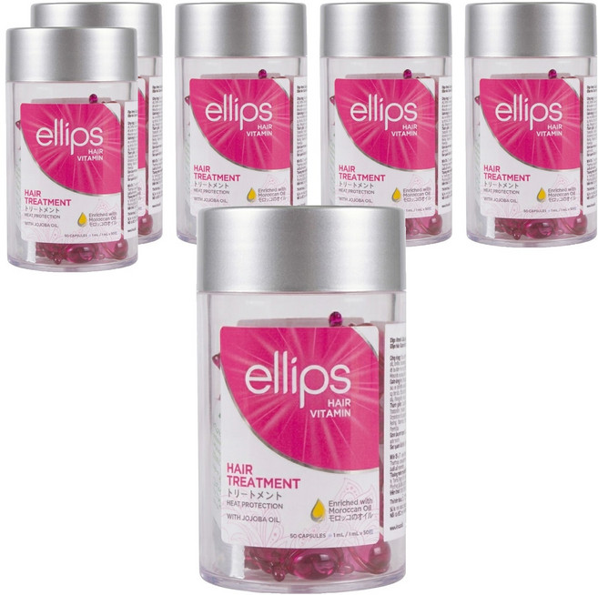 ellips 意立詩 經典膠囊護髮油 粉玫瑰 50入, 6組, 50ml